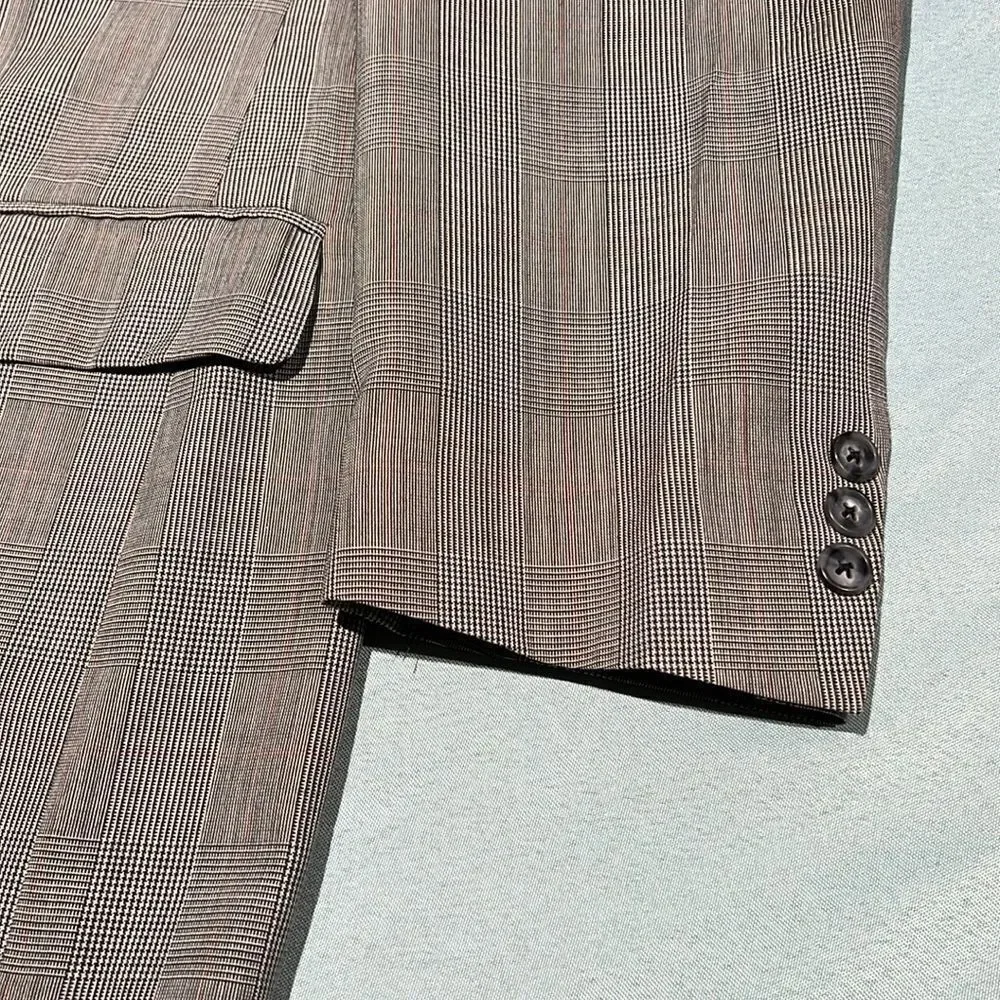 Christian Dior Men’s Houndstooth Plaid Blazer Jacket Size‎ 44R C35
